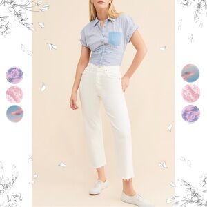 Free People Bridgette Top – Medium – Blue – Sold Out